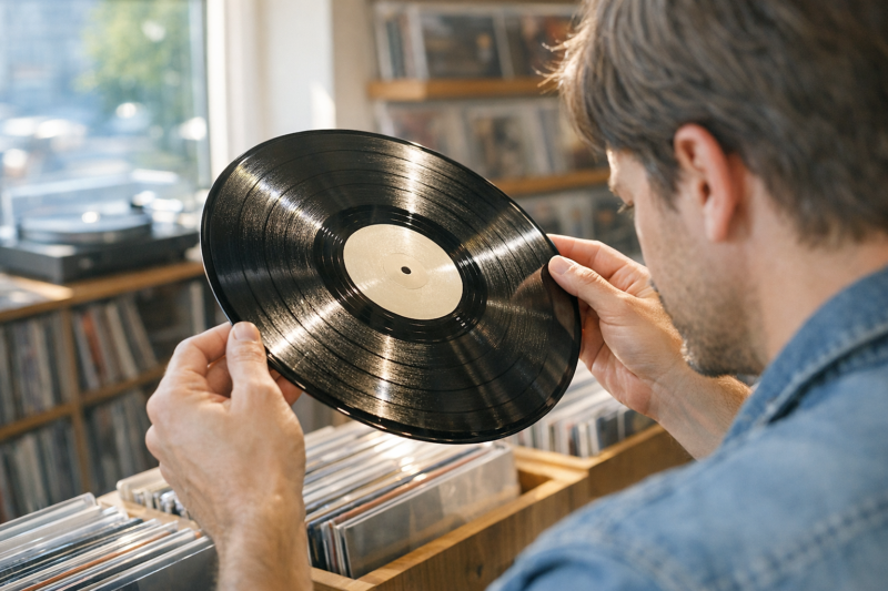 Evaluating Vinyl Record Condition Before Hero